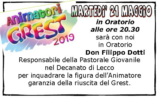 animatori grest 2019