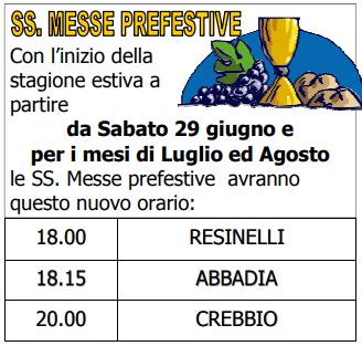 messe prefestive